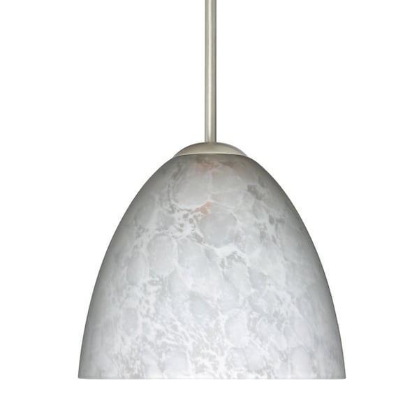 Besa Lighting Sasha Cord Pendant, Carrera, Satin Nickel Finish, 1x9W LED 1BT-757219-LED-SN - main